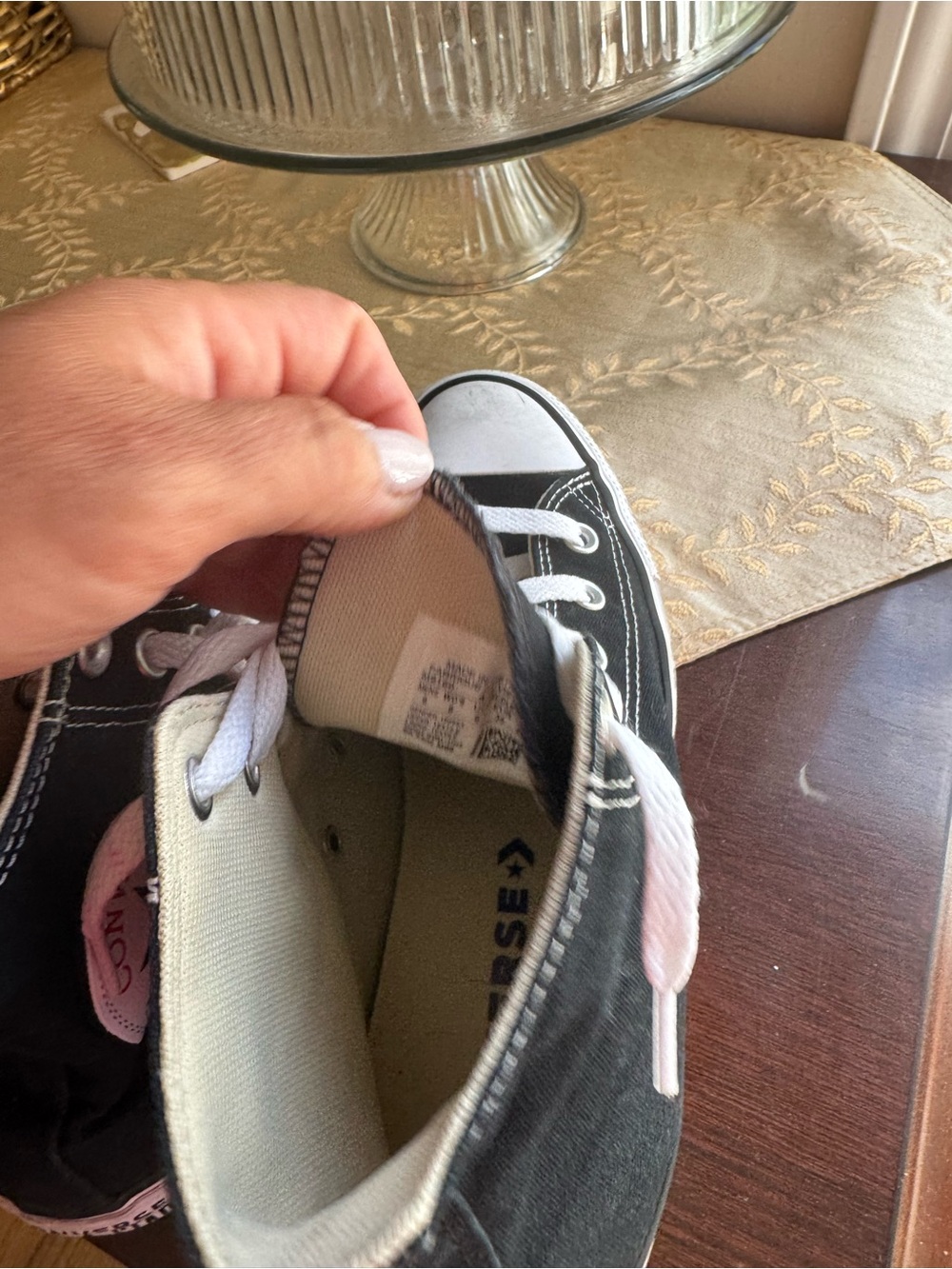 Converse Black and White High-Top Kids Sneakers - Picture 4 of 8